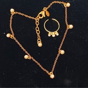 Vintage QVC Joan Rivers Classics Collection JUNE Birth Stone Anklet & Toe Ring